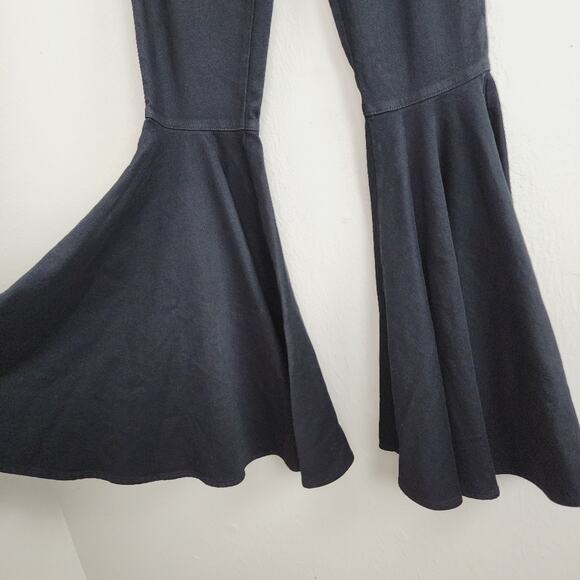 L'Agence Sevyn High Rise Super Flare Bellbottom Jean Black Stretch 25 NWT - Picture 5 of 11